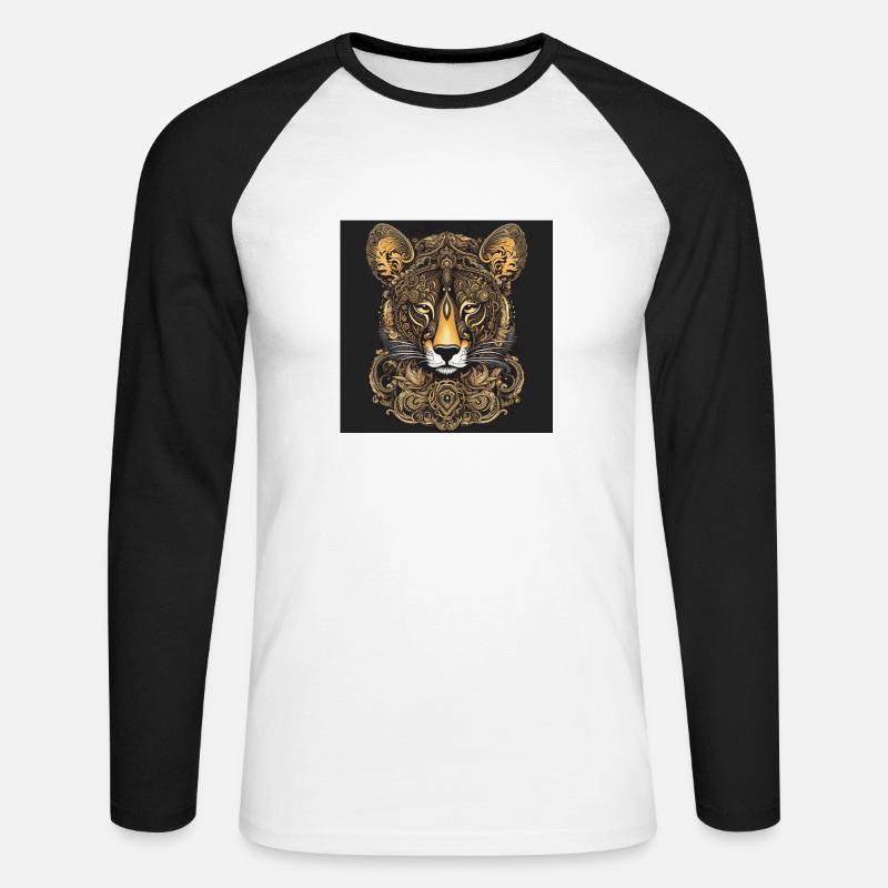 Fuchs - Unisex Baseballshirt langarm - Weiß/Schwarz