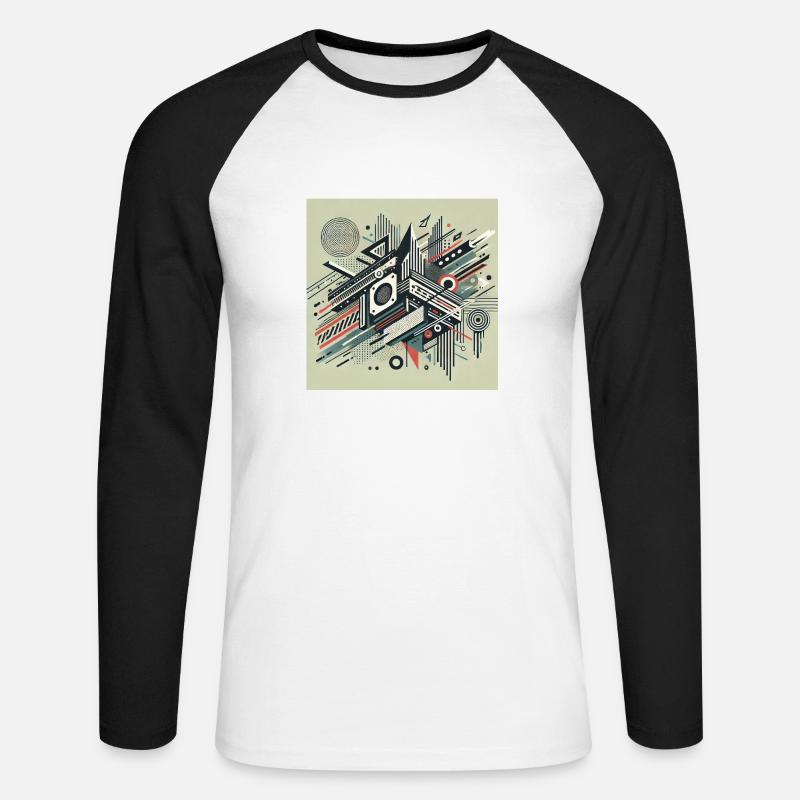 Style - Unisex Long Sleeve Baseball T-Shirt - white/black