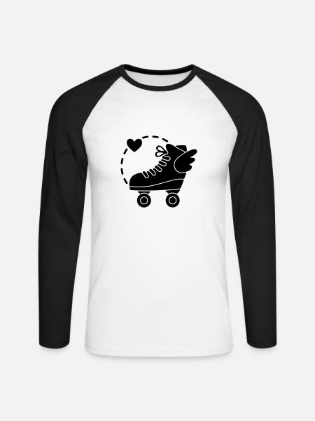 It's like floating. - Unisex Long Sleeve Baseball T-Shirt - white/black