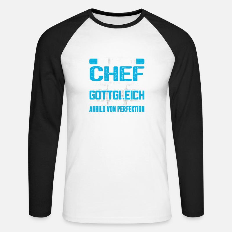 CHEF - Perfekt - Unisex Baseballshirt langarm - Weiß/Schwarz