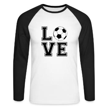 love foot - Unisex Long Sleeve Baseball T-Shirt - white/black - Front - Nik (191cm)