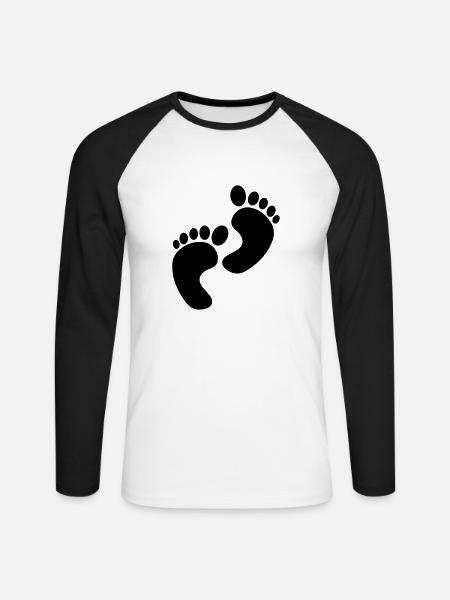 baby - Unisex Baseballshirt langarm - Weiß/Schwarz