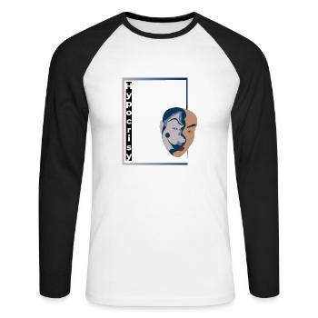 Hypocrite - T-shirt baseball manches longues Homme - blanc/noir - Devant - Nik (191cm)