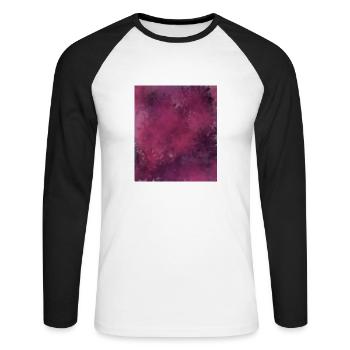 trippy lean jungle purple fog - Unisex Long Sleeve Baseball T-Shirt - white/black - Front - Nik (191cm)