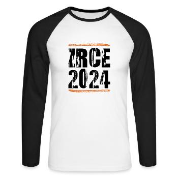 Devis Zrce 2024 - T-shirt baseball manches longues Homme - blanc/noir - Devant - Nik (191cm)