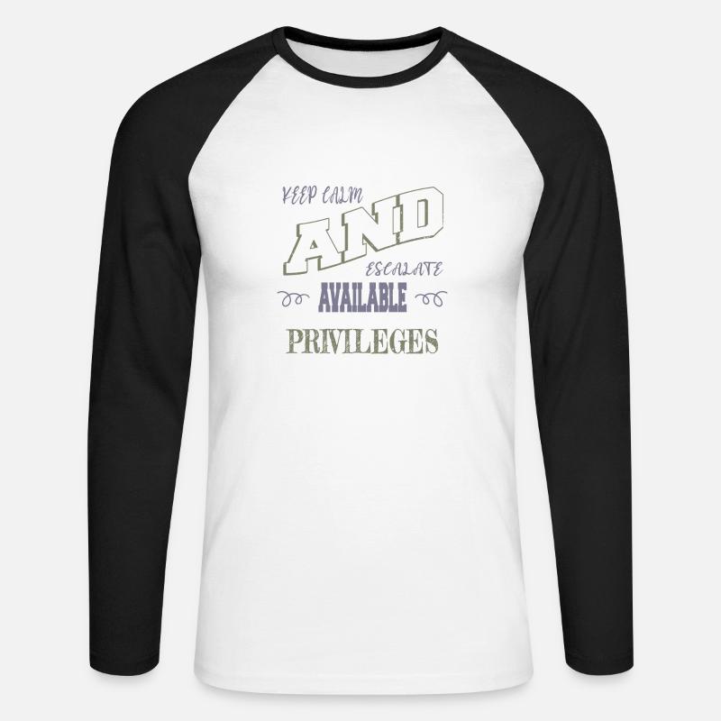 anonymous expect us gift idea - Unisex Baseballshirt langarm - Weiß/Schwarz