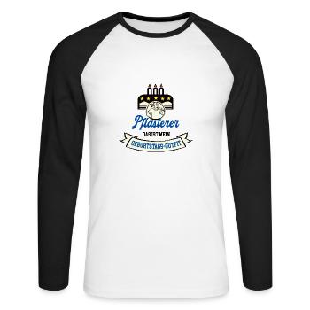 Geburtstag Pflasterer Pflasterei Steinsetzer Geb - Unisex Baseballshirt langarm - Weiß/Schwarz - Vorne - Nik (191cm)