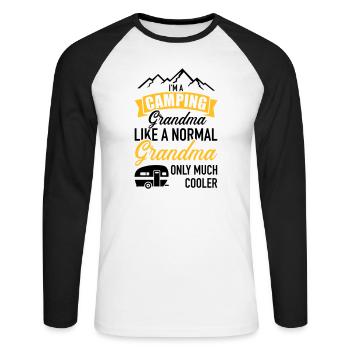 Caravan - Unisex Long Sleeve Baseball T-Shirt - white/black - Front - Nik (191cm)