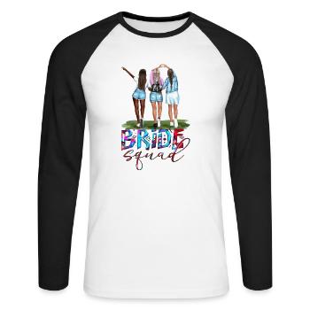 Bride bride wedding stag party bridesmaid party stag party - Unisex Long Sleeve Baseball T-Shirt - white/black - Front - Nik (191cm)