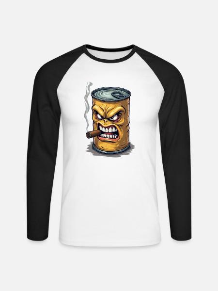 Tin - Unisex Long Sleeve Baseball T-Shirt - white/black