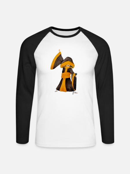 Münchner Mercury Kindl – Tribute to Freddie - Unisex Baseballshirt langarm - Weiß/Schwarz