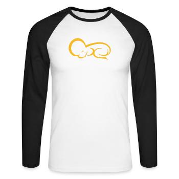 Bester Papi Vatertag Geschenk - Unisex Baseballshirt langarm - Weiß/Schwarz - Vorne - Nik (191cm)