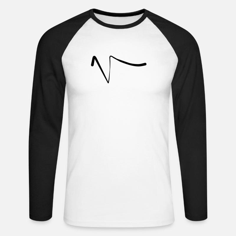 Quadratwurzel - Unisex Baseballshirt langarm - Weiß/Schwarz