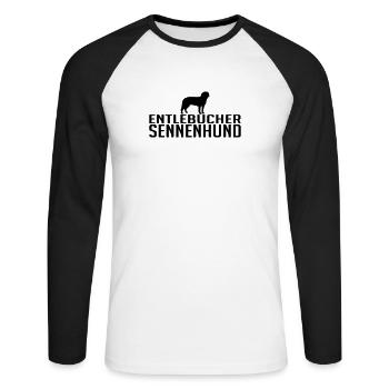 race Entlebuch sennenhund - T-shirt baseball manches longues Homme - blanc/noir - Devant - Nik (191cm)