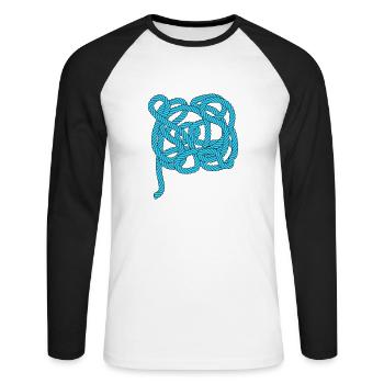 Rope climbing, sailing, fishing, sea, port, sports - Unisex Long Sleeve Baseball T-Shirt - white/black - Front - Nik (191cm)