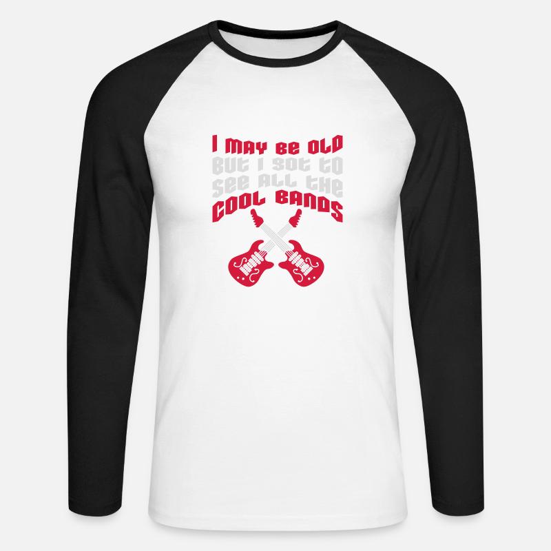I may be old - Unisex Long Sleeve Baseball T-Shirt - white/black