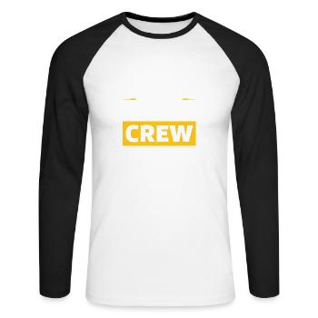 Bowling Crew - Unisex Long Sleeve Baseball T-Shirt - white/black - Front - Nik (191cm)