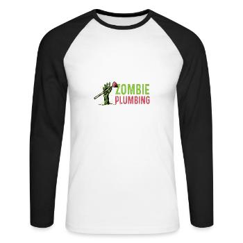 Zombie-Klempnerung. Installateur Gift - Unisex Baseballshirt langarm - Weiß/Schwarz - Vorne - Nik (191cm)