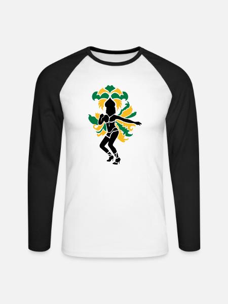 Samba - T-shirt baseball manches longues Homme - blanc/noir