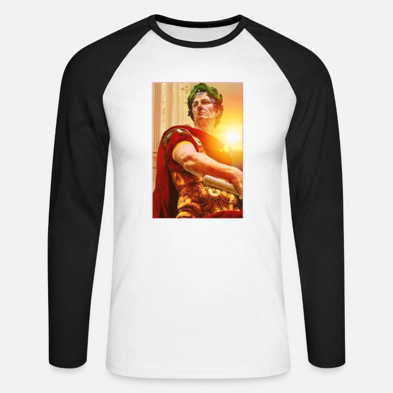 Julius Caesar - Unisex Long Sleeve Baseball T-Shirt - white/black