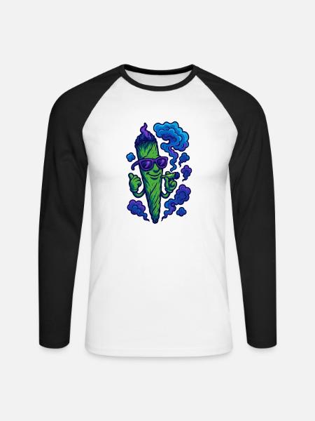 Joint Venture - Unisex Baseballshirt langarm - Weiß/Schwarz