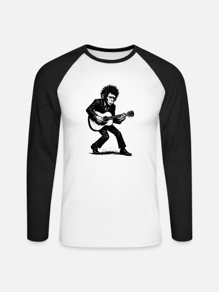 Singer Songwriter | The Monkey Dancer - Unisex Long Sleeve Baseball T-Shirt - white/black