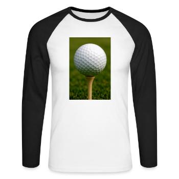 Sport - Balle de golf - T-shirt baseball manches longues Homme - blanc/noir - Devant - Nik (191cm)
