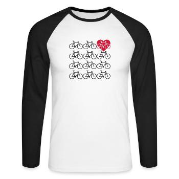 Radl - Unisex Long Sleeve Baseball T-Shirt - white/black - Front - Nik (191cm)