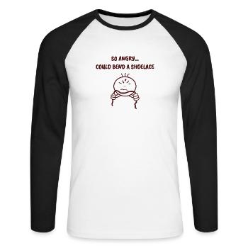 If you're mad ... - Unisex Long Sleeve Baseball T-Shirt - white/black - Front - Nik (191cm)