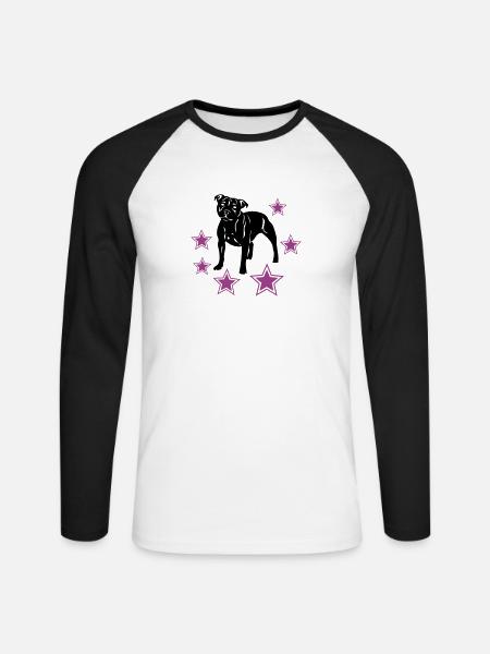 sbtstars111 - Unisex Long Sleeve Baseball T-Shirt - white/black
