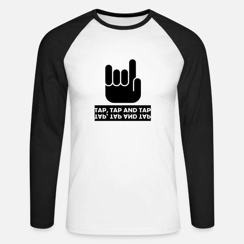 cursor - Unisex Baseballshirt langarm - Weiß/Schwarz