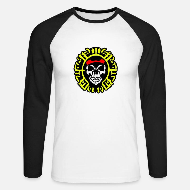 Medaille der Schande - Unisex Baseballshirt langarm - Weiß/Schwarz