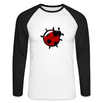 ladybug - Unisex Long Sleeve Baseball T-Shirt - white/black - Front - Nik (191cm)
