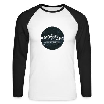 Space mountain hiking mountain gift - Unisex Long Sleeve Baseball T-Shirt - white/black - Front - Nik (191cm)