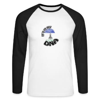 Gift Its in my dna dns roots Lesotho - Unisex Long Sleeve Baseball T-Shirt - white/black - Front - Nik (191cm)