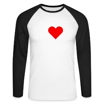 Ich liebe Geländewagen Allrad 4x4 4WD Offroad - Unisex Baseballshirt langarm - Weiß/Schwarz - Vorne - Nik (191cm)
