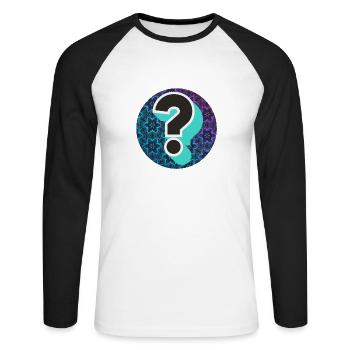 Überprüfungstag 2020 - Unisex Baseballshirt langarm - Weiß/Schwarz - Vorne - Nik (191cm)