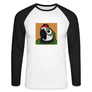 Soldier Ara - Unisex Long Sleeve Baseball T-Shirt - white/black - Front - Nik (191cm)
