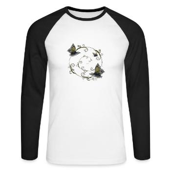 Feel the Energy - Unisex Long Sleeve Baseball T-Shirt - white/black - Front - Nik (191cm)