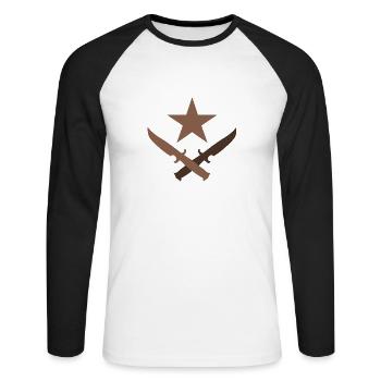 Terrorists - Unisex Long Sleeve Baseball T-Shirt - white/black - Front - Nik (191cm)