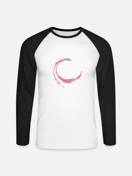 Surfergirl - Unisex Baseballshirt langarm - Weiß/Schwarz