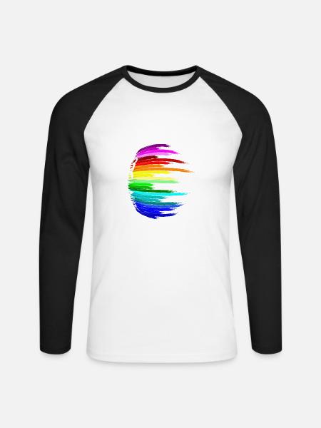 hardstyle equalizer - Unisex Baseballshirt langarm - Weiß/Schwarz