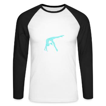 Gymnastics - Premium Design - Unisex Baseballshirt langarm - Weiß/Schwarz - Vorne - Nik (191cm)
