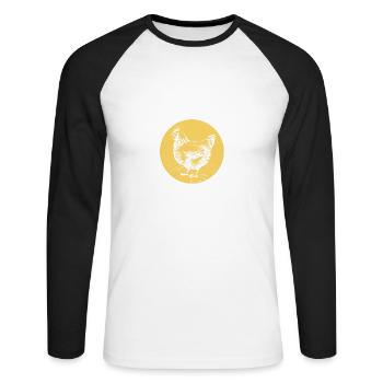 Chicken Farming Raise Chickens Not Taxes - Unisex Long Sleeve Baseball T-Shirt - white/black - Front - Nik (191cm)