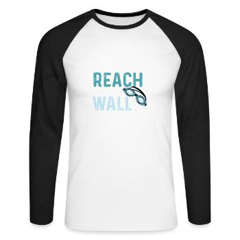 Reaching the wall Turner Poison - Unisex Long Sleeve Baseball T-Shirt - white/black - Front - Nik (191cm)