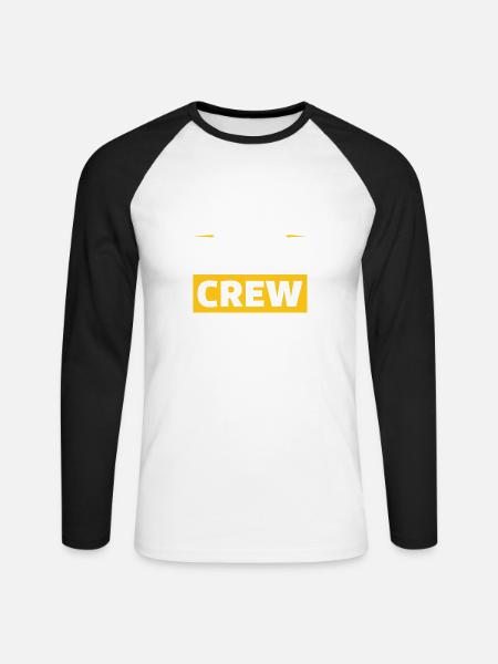 Tuning Crew - Unisex Baseballshirt langarm - Weiß/Schwarz