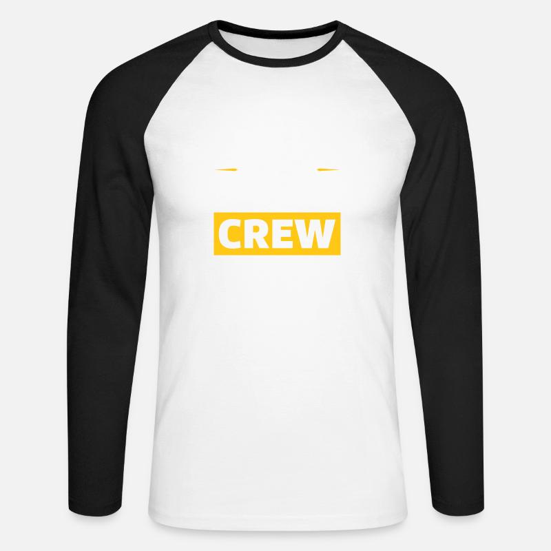 Tuning Crew - Unisex Baseballshirt langarm - Weiß/Schwarz