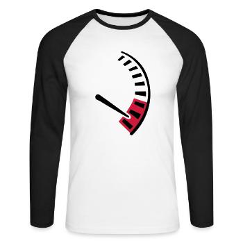 Speed car - Unisex Long Sleeve Baseball T-Shirt - white/black - Front - Nik (191cm)