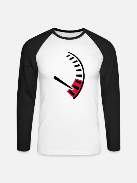 Speed car - Unisex Long Sleeve Baseball T-Shirt - white/black