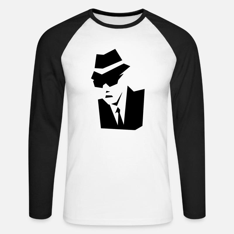 Ska Man - Unisex Baseballshirt langarm - Weiß/Schwarz